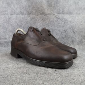 Aerosoles Shoes Womens 9.5 Bootie Leather Classic Block Heel Zip Comfort Brown